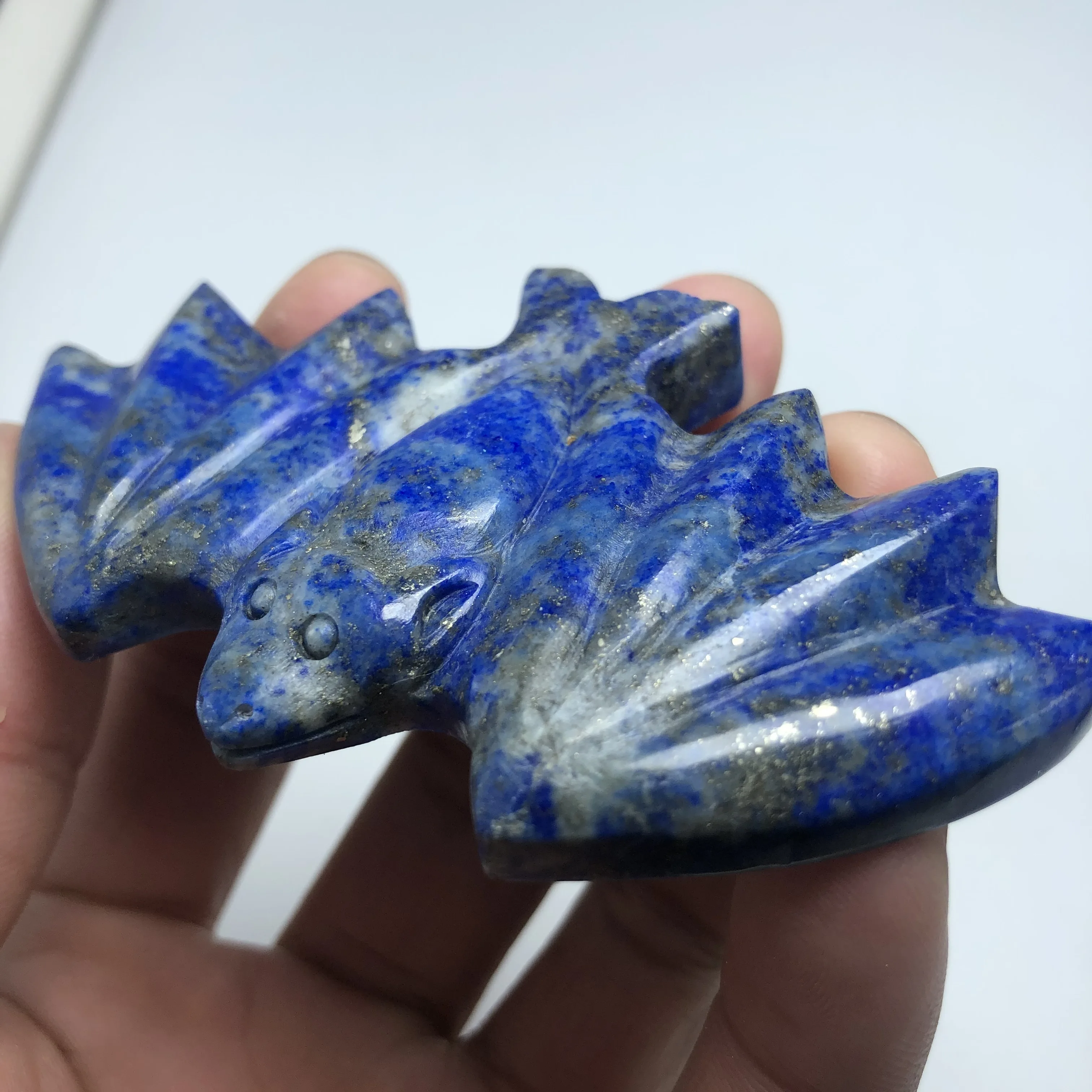 

1PCS For Decoration Crystal Craft Natural Lapis Lazuli Crystal Carving Bat