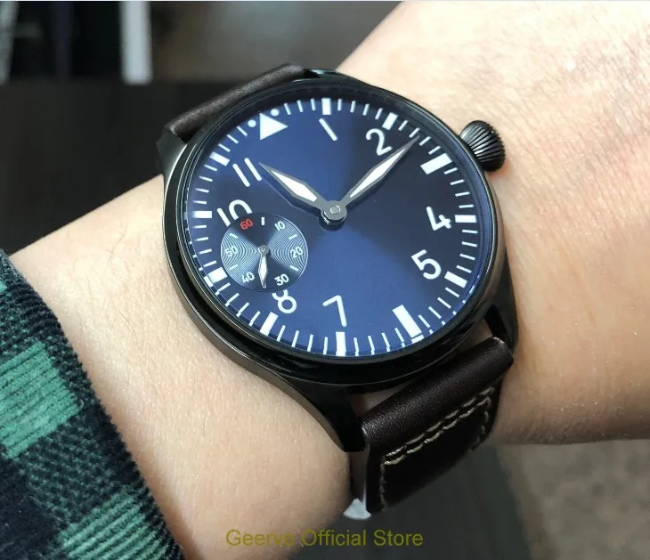 Сапфировое стекло или минеральное 44 мм синий циферблат Азиатский 6497