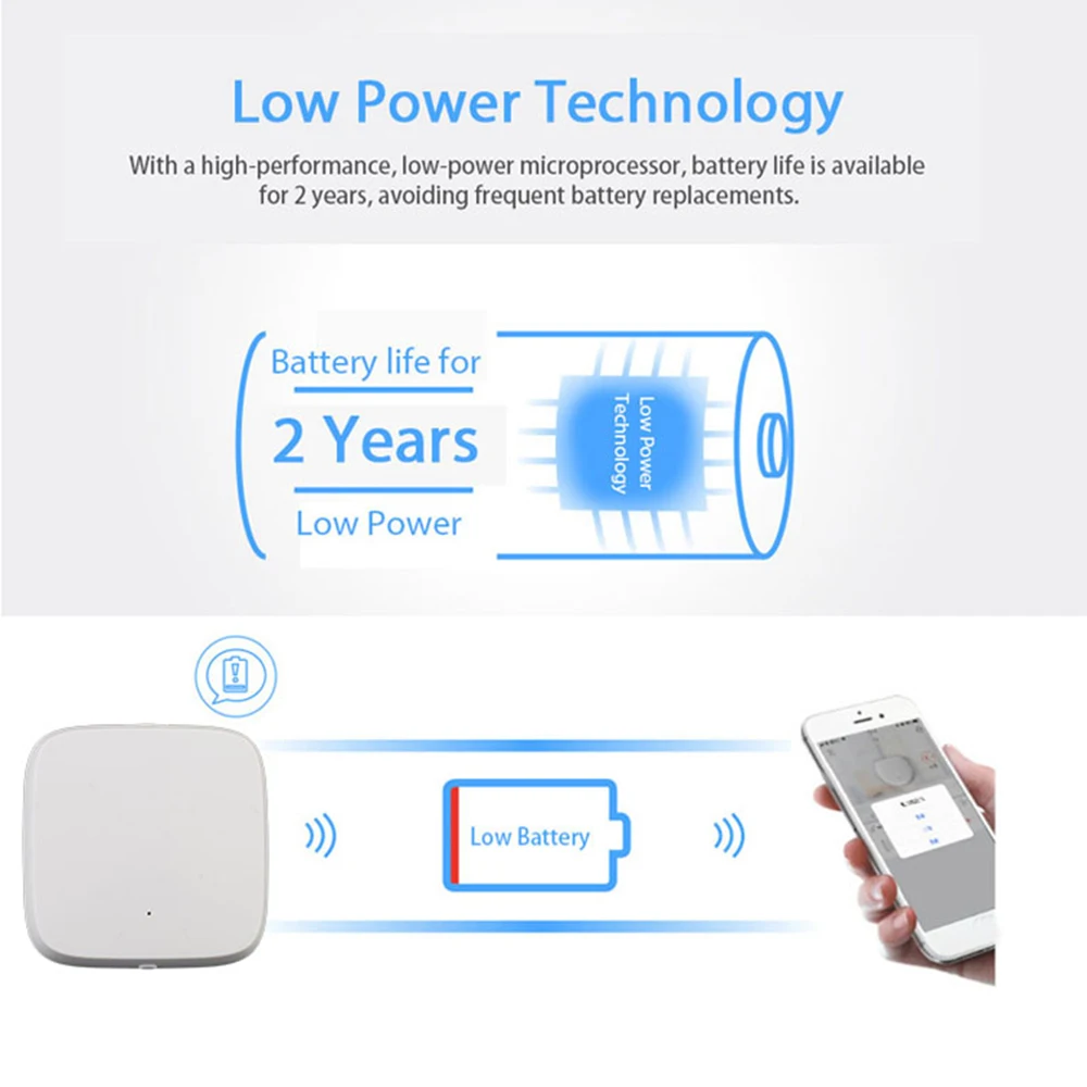 Датчик температуры и влажности Tuya Smart Zigbee высокоточный T & H сенсор работает с хаб