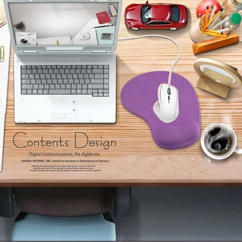 

Wrister Mouse Pad with Gel Wrist Rest pad Silicone Gel Mat Gaming Office Black Perfect for Optical Mouse Silicon Stock Comfort