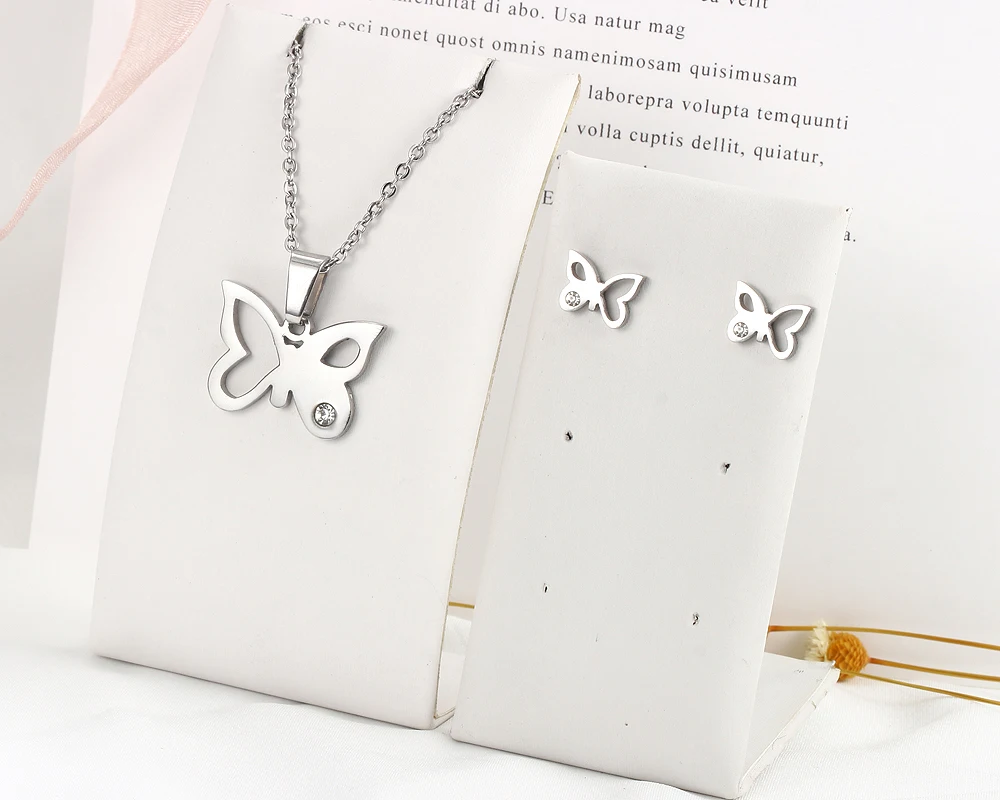 Cardy коала женские ожерелье серьги набор лист украшения из нержавеющей стали