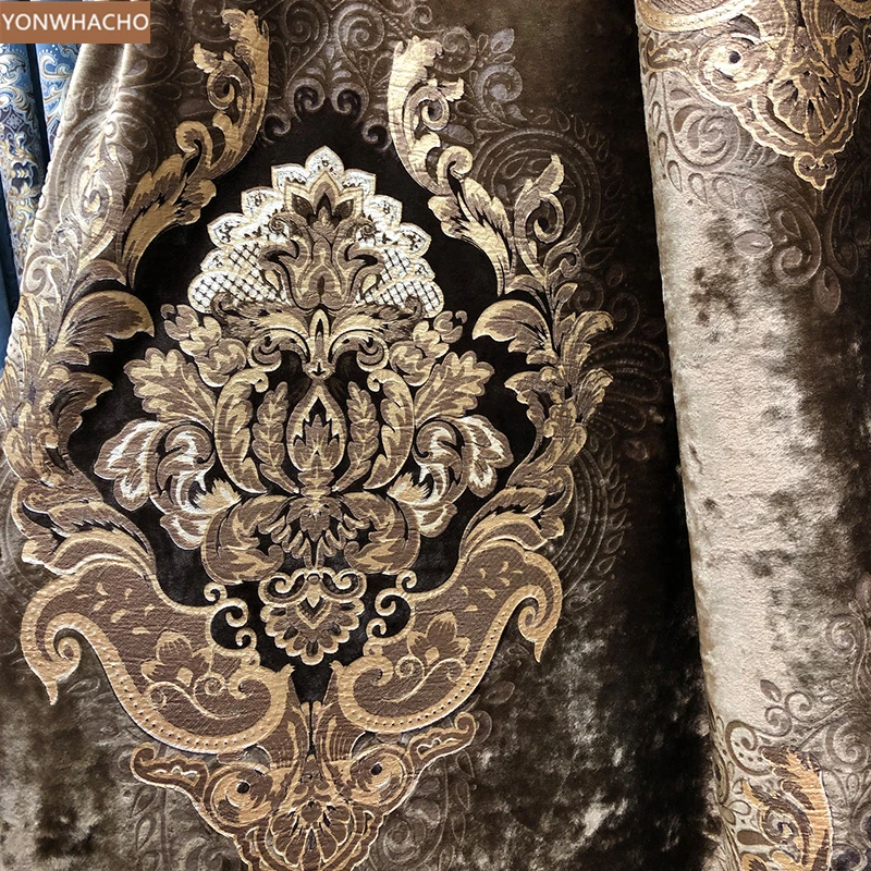 Занавески на заказ европейские высококачественные коричневые бронзовые