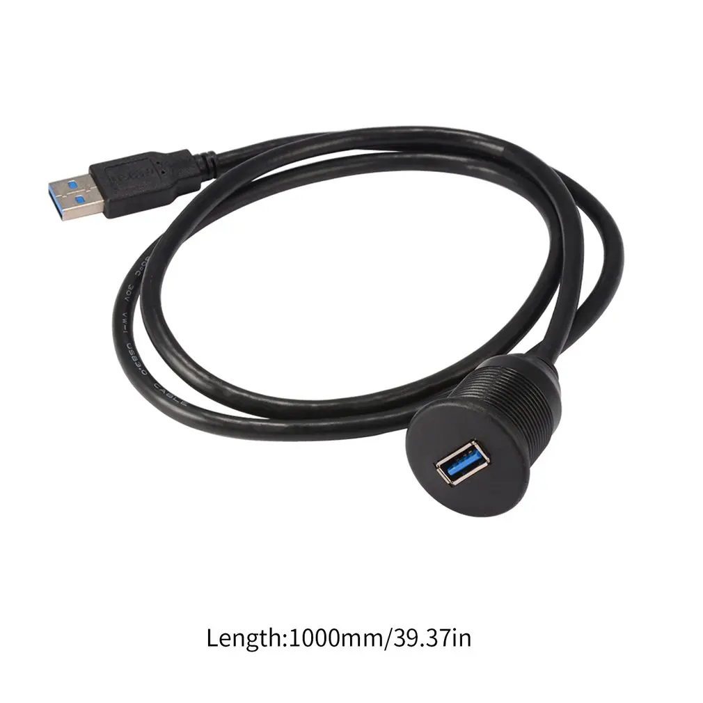 1 метр USB 3,0 Dash заподлицо Удлинительный кабель папа-мама панель приборной панели для автомобиля лодки мотоцикла CY801