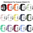 Силиконовый ремешок для часов Huawei, подходит для смарт-браслета, аксессуар, высококачественный сменный спортивный ремешок, защитный чехол