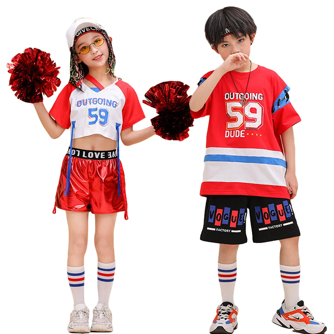 

Lolanta Girls Boys Short Sleeve T-shirt Top Or Shorts Costume Children Daily Clothes Casual Wear Hip-hop Dance Clothing
