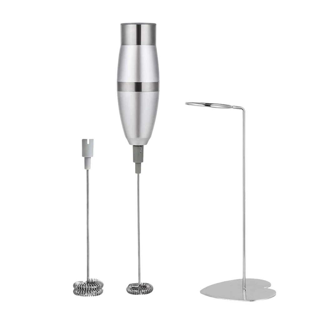 

Electric Milk Frother Drink Foamer Whisk Coffee Mixer Stirrer with Stand
