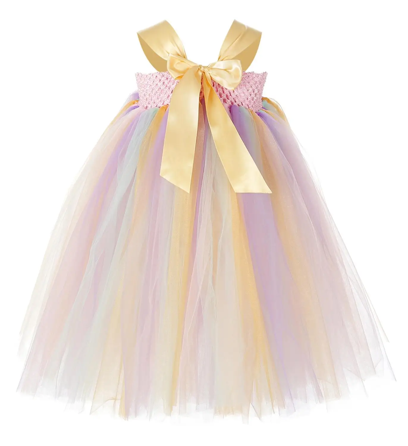 

Girls Unicorn tutu Dress Fluffy Princess Rainbow Color Clothes Kids Christmas Tutu Dress + Unicorn Headband Beach Dress for Girl