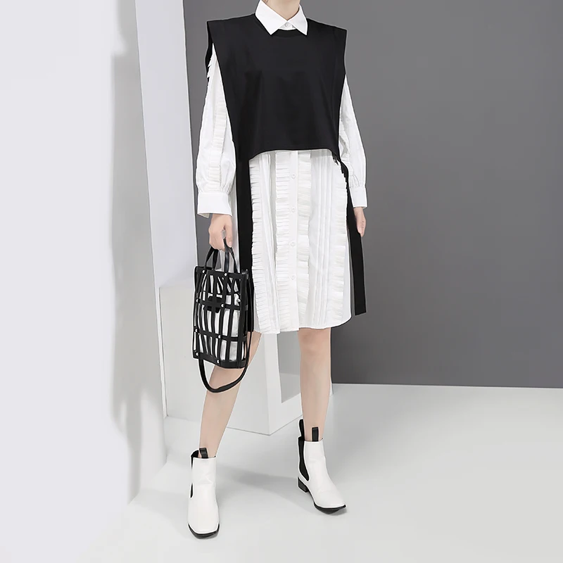 Новинка 2019 комплект из двух предметов корейский стиль женская мода длинный рукав