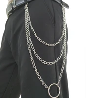 unisex wallet chain keychain punk rock style silver pants key chains jeans trousers hipster waist key chain