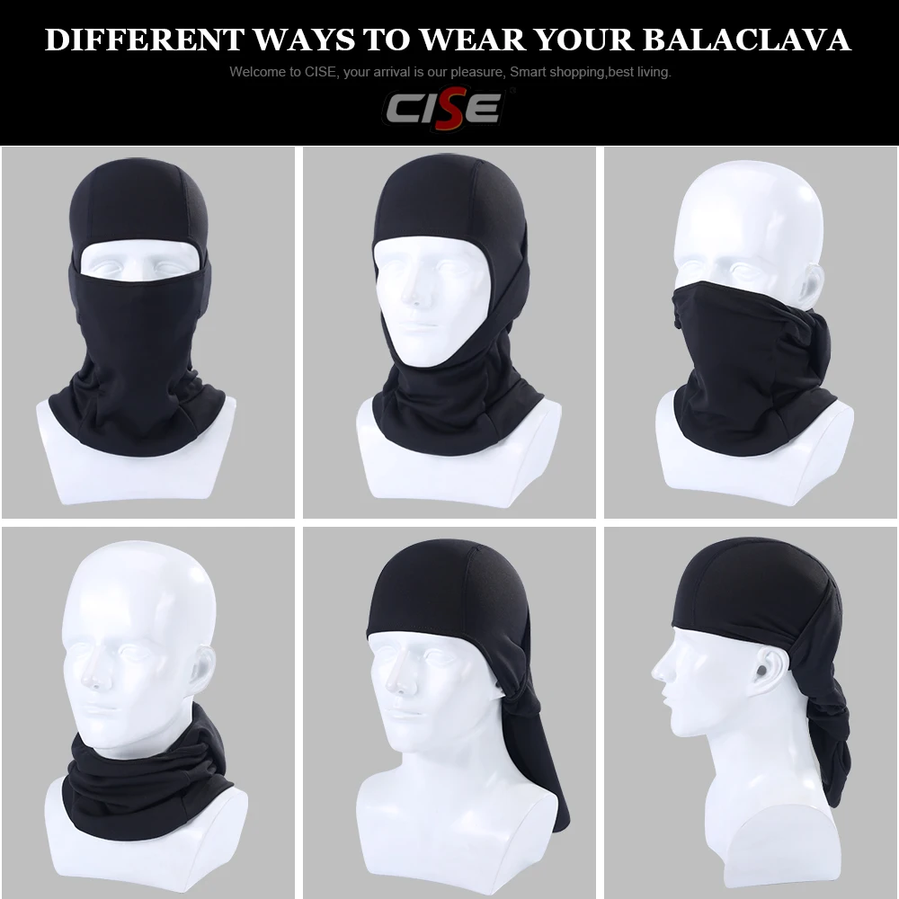 Мотоциклетная Балаклава, маска для всего лица, гибкий теплый шлем, лайнер для езды на лыжах, пейнтболе, велосипедах, байкеров, сноуборде, ветрозащитная мотоциклетная шапка