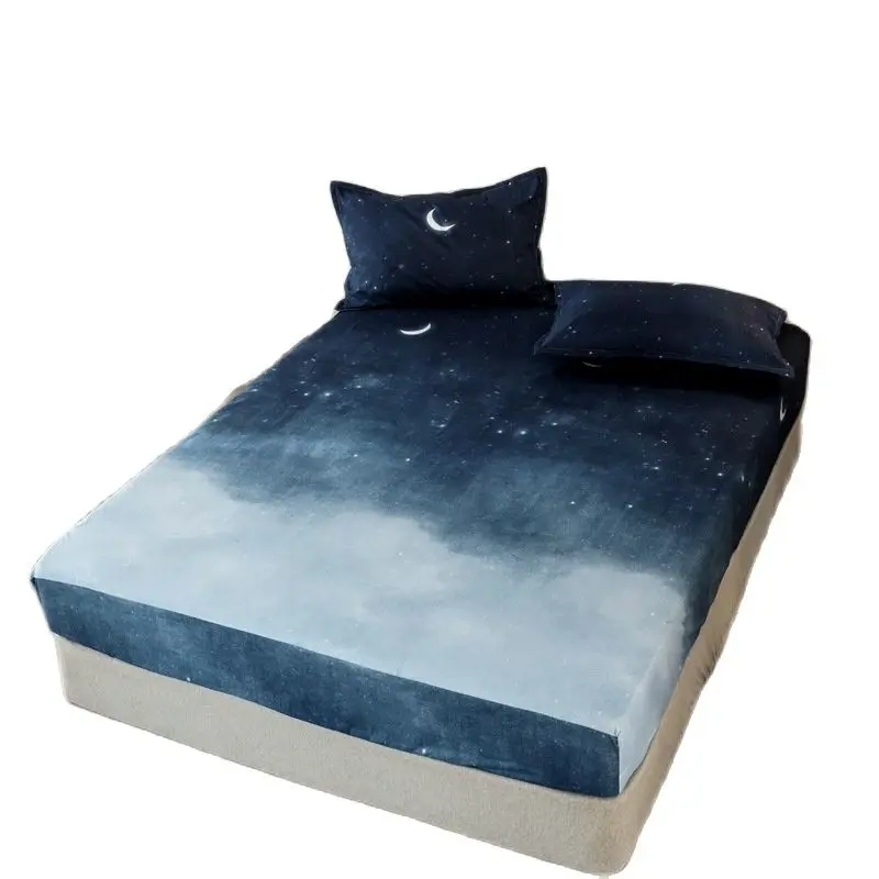 

Роскошная простыня с изображением звездного неба, наволочки, наматрасники, наборы простыней на резинке