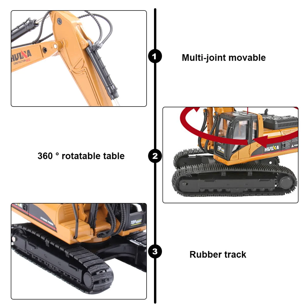 

Children Kids Toys Excavator Truck 1:50 Metal Engineering Vehicle Toys for Children Gifts