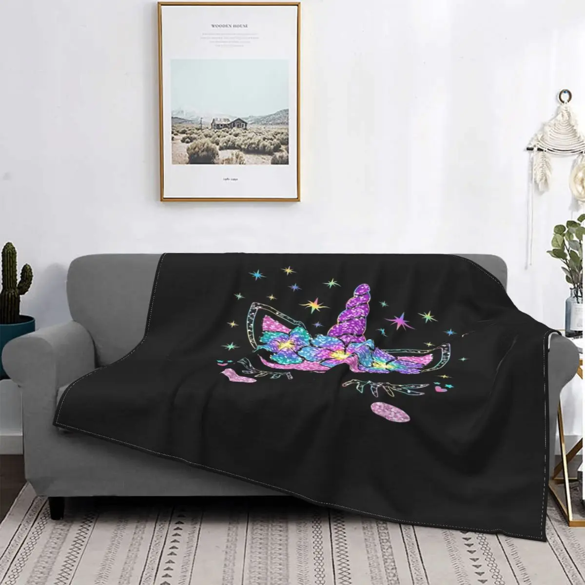 

Изображение единорога с Карой аркоирис для девочек, для cama colcha, edredones a cuadros, manta de playa Kawaii, mantas para