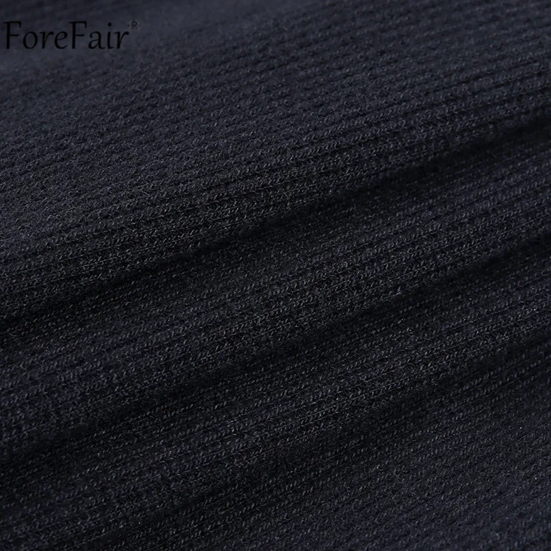 Платье Forefair женское с V образным вырезом повседневное черное однотонное базовое