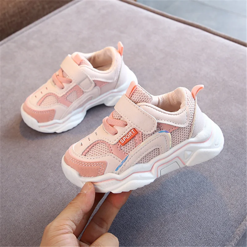 Весенне-Осенняя обувь для маленьких мальчиков и девочек Сетчатая дышащая