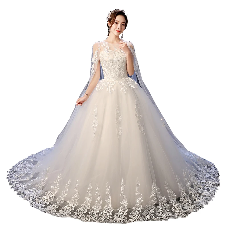 

Robe De Mariee Princesse Cheap Luxury Lace Ball Gown Wedding Dresses