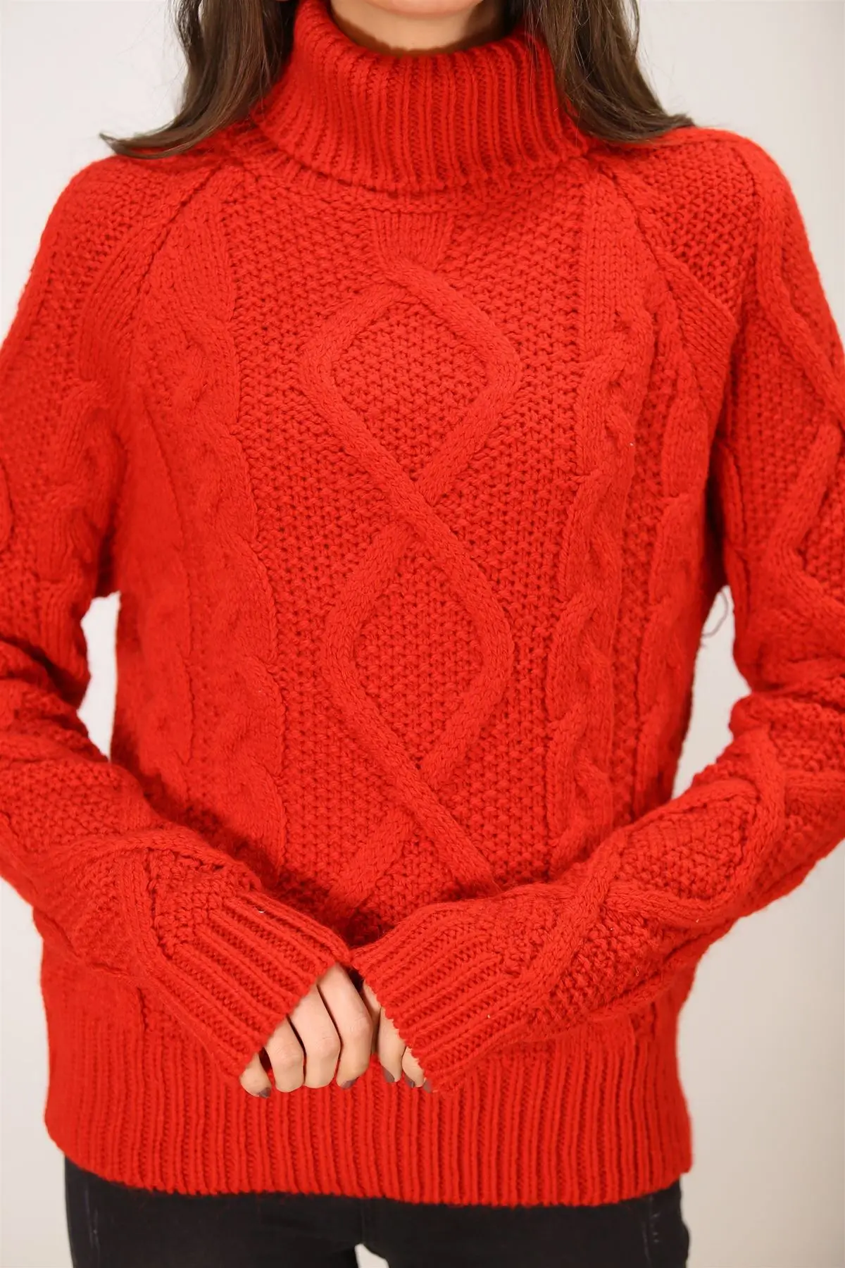 

Turtleneck Knitwear Sweater Red