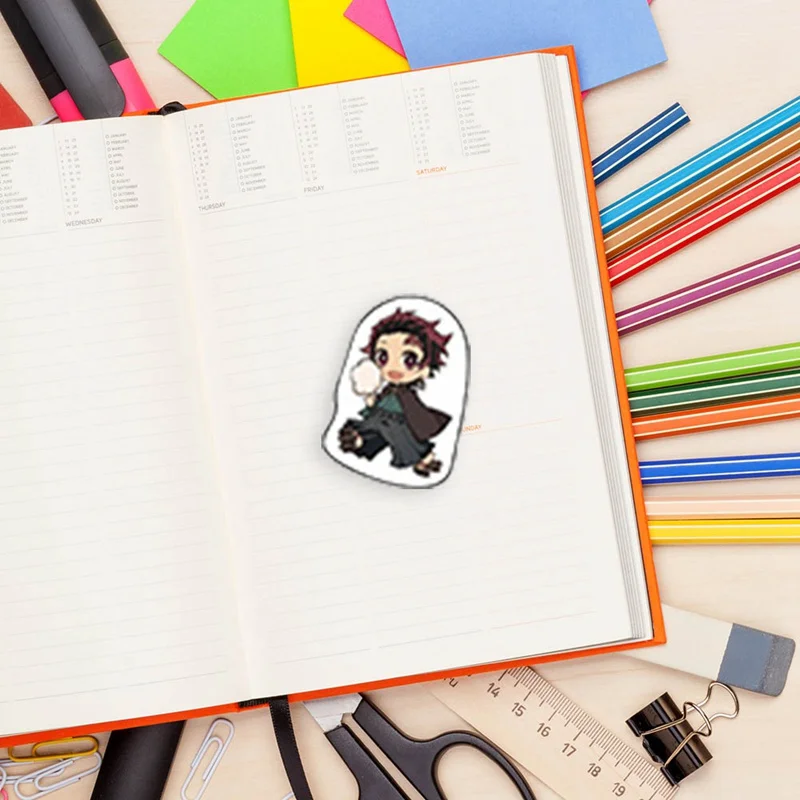 

6 sheets/lot Anime Stickers Demon Slayer:Kimetsu no Yaiba Sticker Toy For Motorcycle Skateboard Guitar