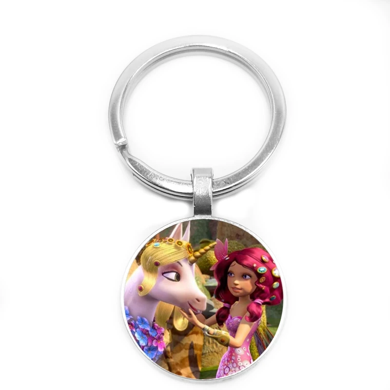 Модный мультяшный аниме Миа и я стеклянный конический кулон брелок для мужчин