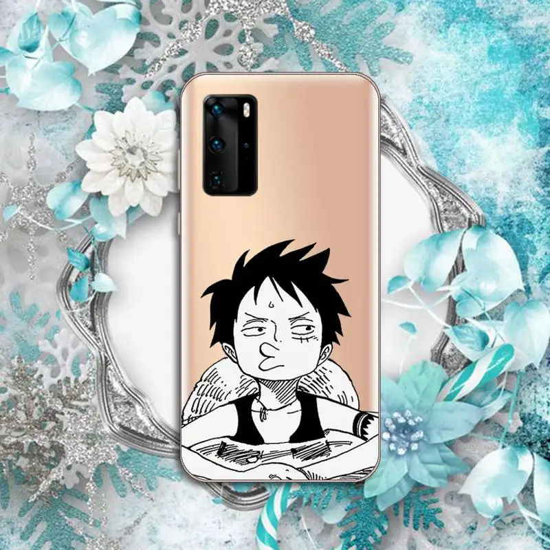 

One Piece aesthetics Luffy Japan anime Phone Case Transparent for Huawei P honor 8 10i 20 30 40 smart 2019
