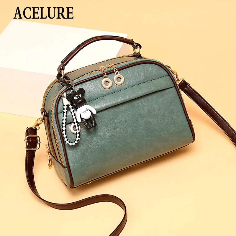 

solid color soft PU leather small shoulder crossbody bags for women fashion zipper messenger bags ladies shopping purse handbags