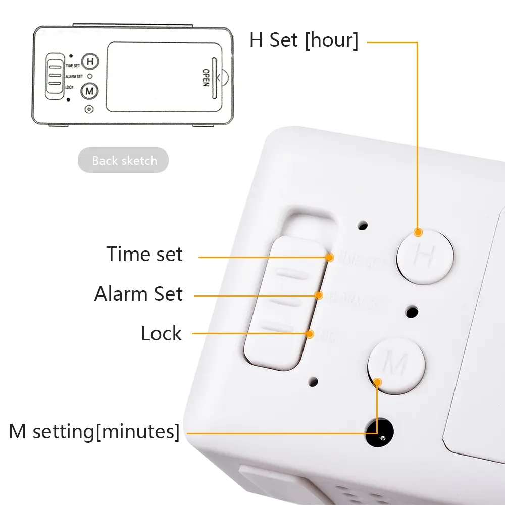 Светодиодный Дисплей Будильник цифровой светодиодный Электронный время