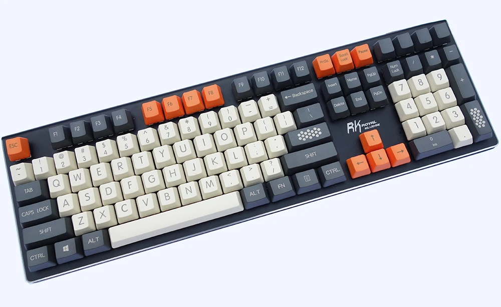 NPKC Винтажный стиль Duke Orange OEM толстые PBT брелки ANSI ISO темно-серый бежевый оранжевый для Cherry MX переключатели механическая клавиатура