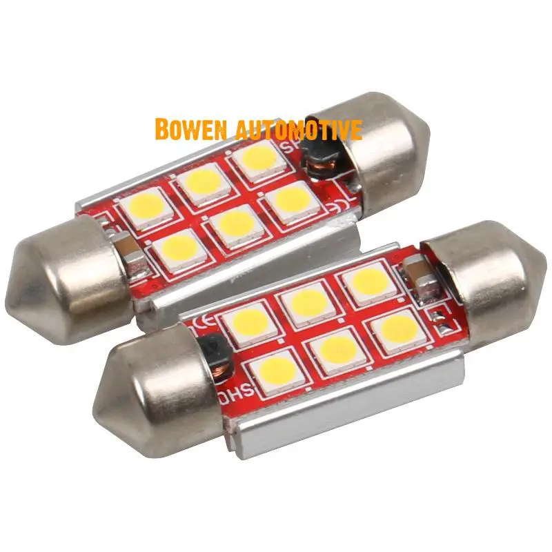 2 шт. Автомобильные светодиодные лампы для чтения 3030 6smd 31 36 39 41 мм
