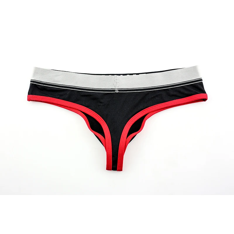 Мужские Трусы-стринги AIIOU черные дышащие с Т-образной спинкой Тонги мягкое нижнее