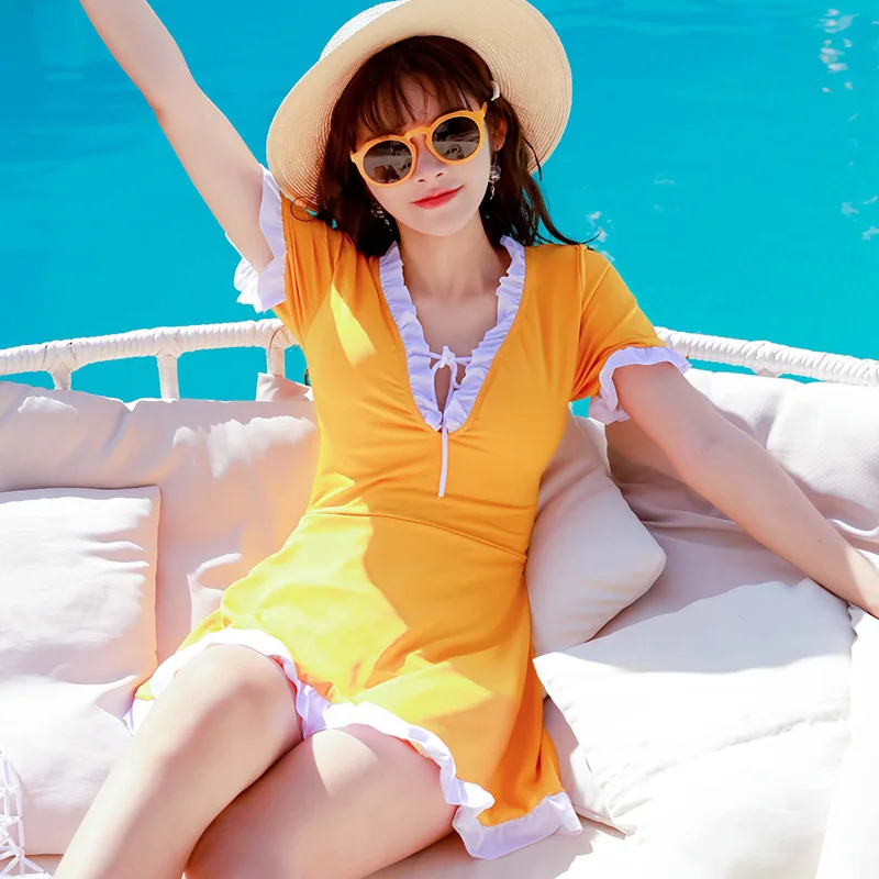 Новинка 2021 корейский пикантный Цельный купальник одежда для плавания с эффектом