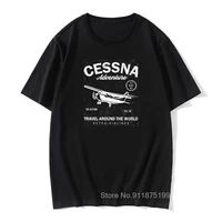 cessna leisure brand biplane tshirt airplane adventure travel around the world vintage t shirt men graphic tees fathers day
