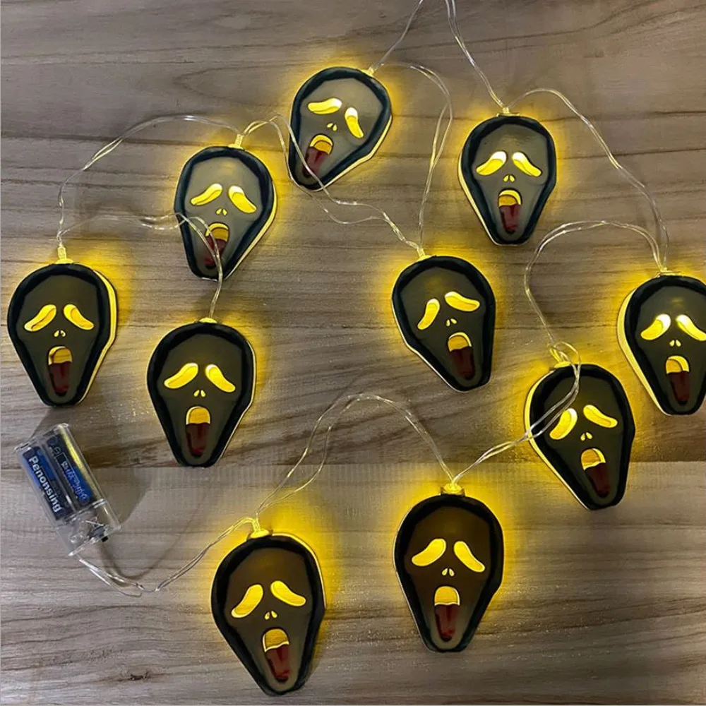 1 5 м 10Led Хэллоуин Тыква призрак скелеты летучая мышь паук светодиодный светильник