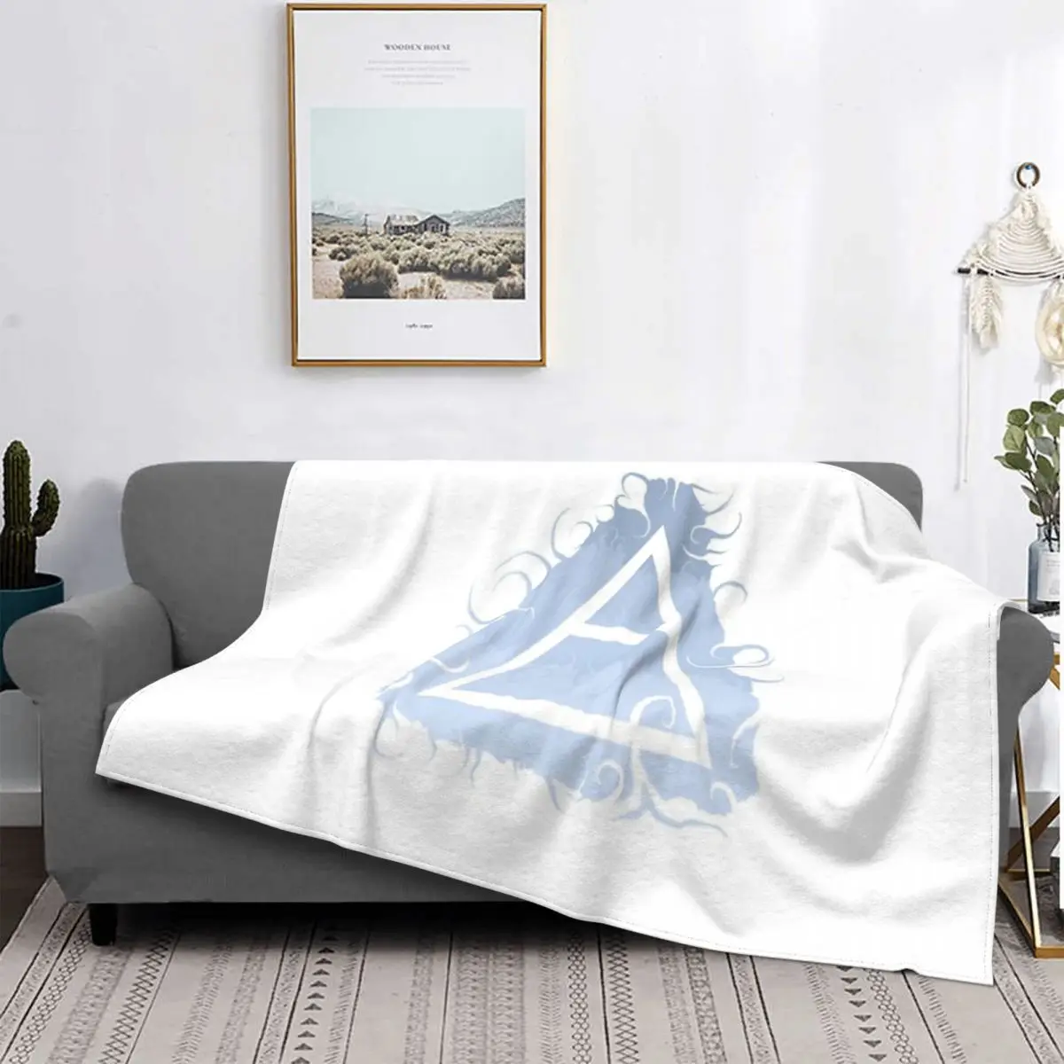 

Manta de muselina de playa para cama, manta a cuadros con símbolo de elemento de aire, toalla