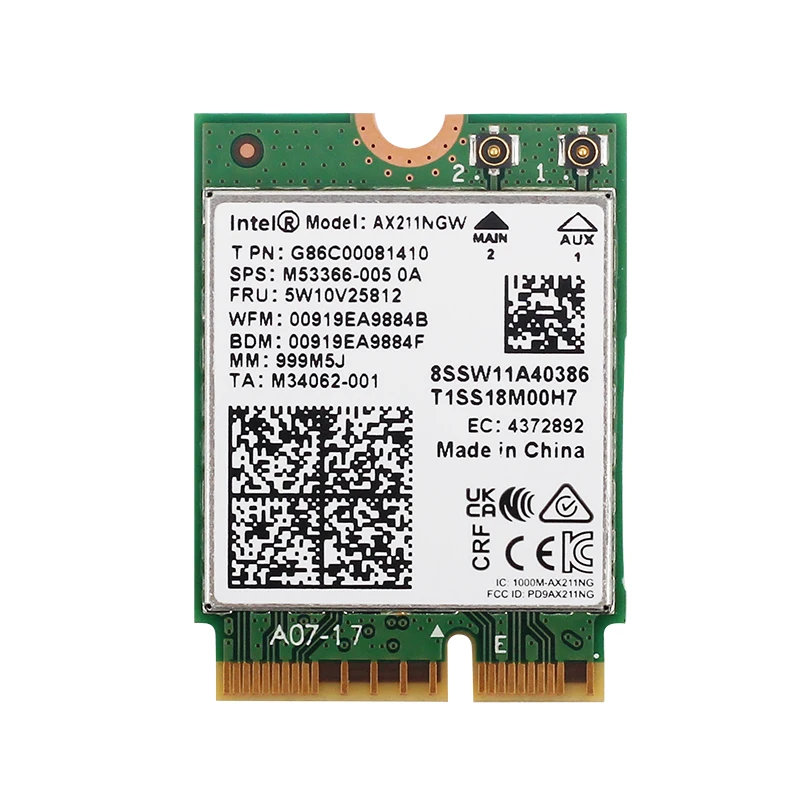 Wi-Fi 6E Intel AX211 CNVIo2 M.2 слот трехдиапазонный с Bluetooth 5 2 сетевой беспроводной адаптер