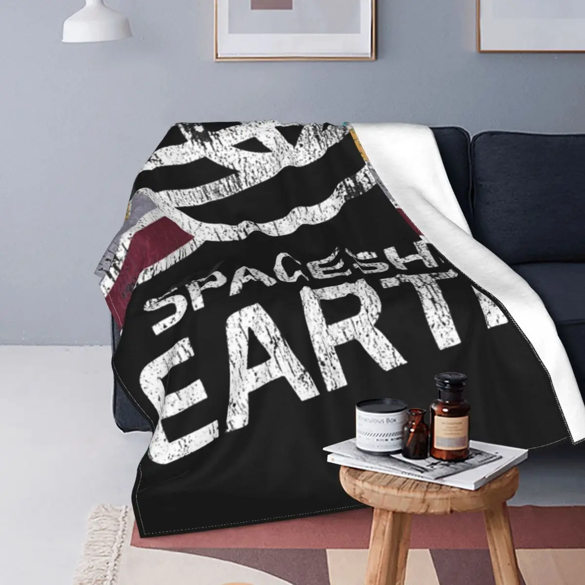 

Винтажное одеяло с логотипом космического корабля, покрывало для кровати, клетчатый коврик, покрывала для кровати, красивое одеяло, Роскошн...