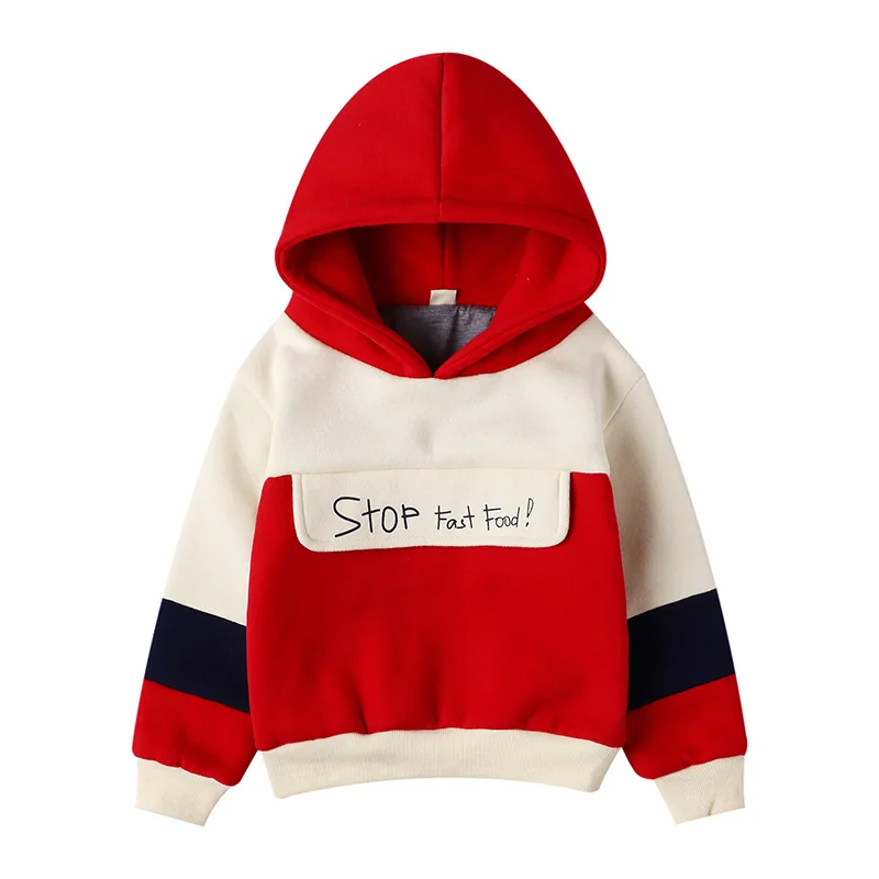 Футболка одежда Детский утепленный свитер с плюшевой подкладкой теплый топ для