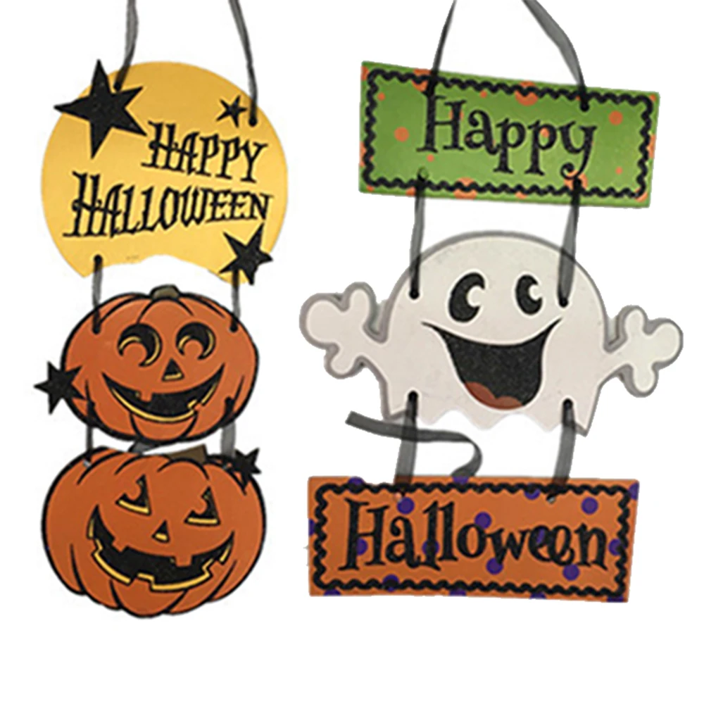 2019 украшение на Хэллоуин подвесная бумага для надписей двери окна тыквы Висячие