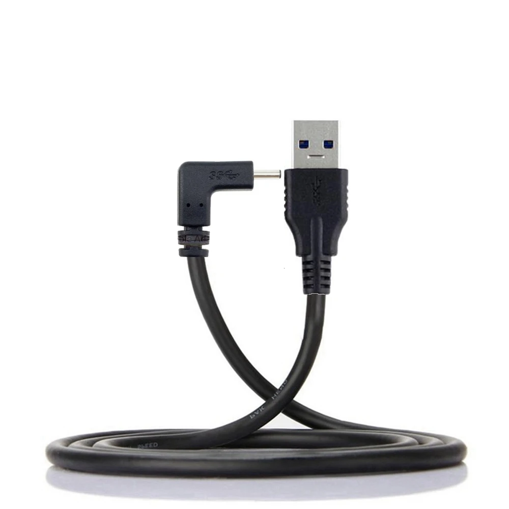 

1M Type-C elbow to USB3.0 male straight data cable 90 degree right angle 10G charging data cable 1M