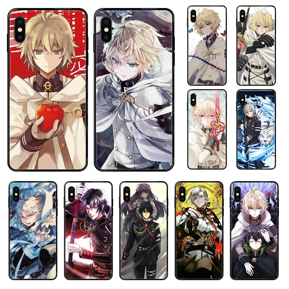 Owari no Seraph Of The End чехол для телефона iphone 4 4s 5 5S SE 5C 6 6S 7 8 plus X XS XR 11 PRO MAX 2020 Черный Модный