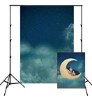 Винтажный фон для фотосъемки HUAYI с облаками, небом, фотобудка, фон на заказ для новорожденных, детский день рождения, студийный фон