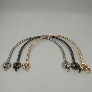 (10 шт.лот) ручные кожаные сумки с гальваническим покрытием, ручное крепление ручки, декоративные аксессуары