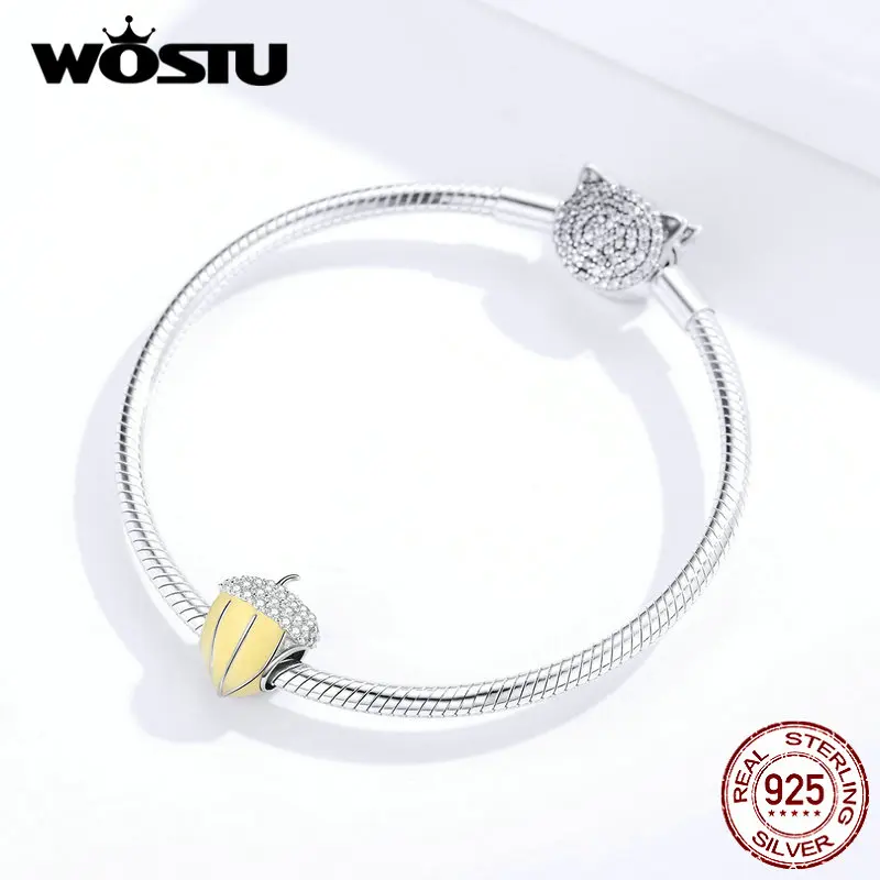 Подвеска из серебра 925 пробы с желтой эмалью для браслета | Украшения и аксессуары