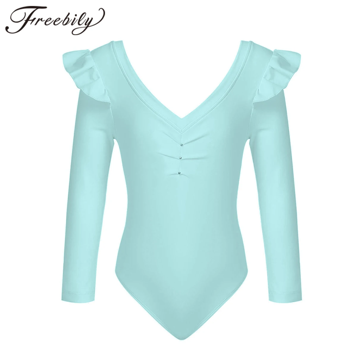 Детское профессиональное балетное трико для девочек однотонное танцевальное