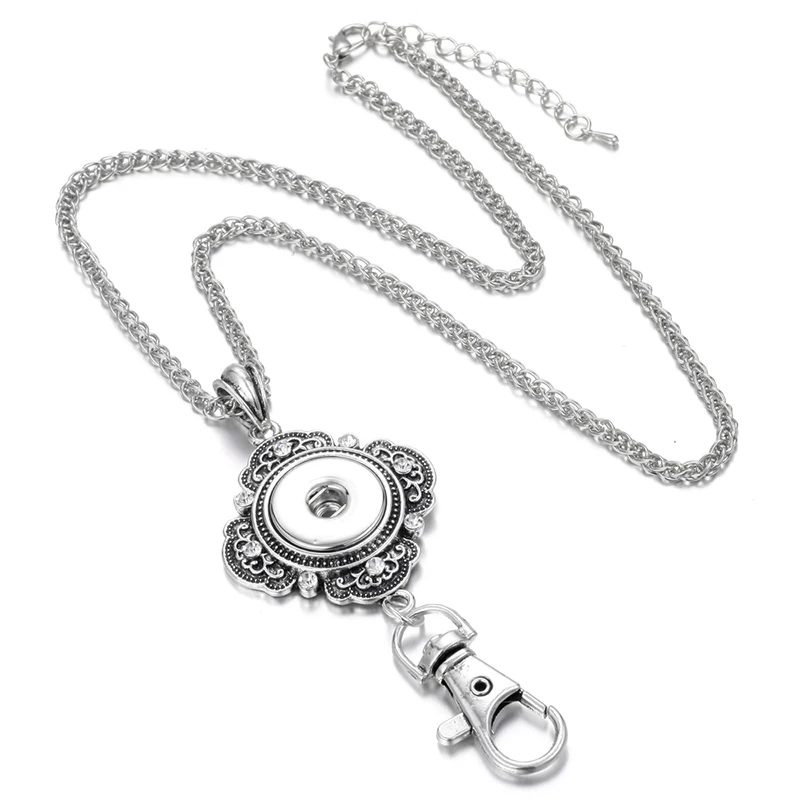Цепочка с подвеской в виде имбирного кристалла 18 мм|pendant necklace|snap pendantsummer jewelry |