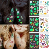 transfer tattoo for children boys baby temporary on hand translations glitter kids octopus whale dolphin ocean cute animal tatoo