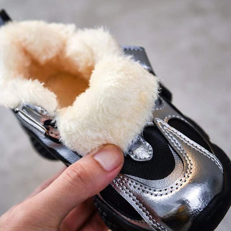 Зимние Детские Модные Повседневные кроссовки для мальчиков и девочек обувь папы