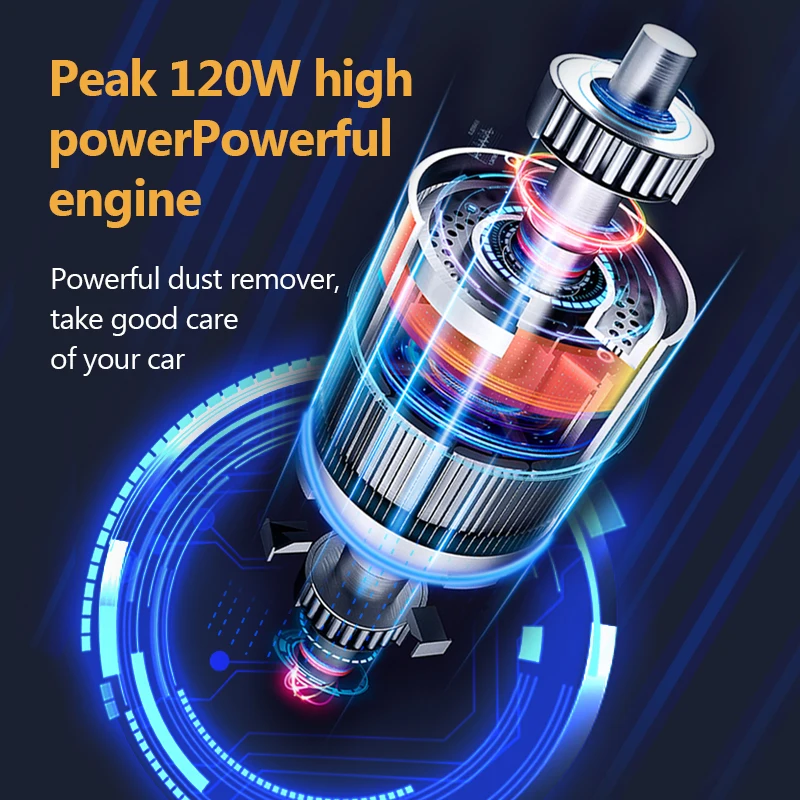 

Wireless car vacuum cleaner rechargeable handheld vacuum cleaner for home car portable mini cyclone strong suction