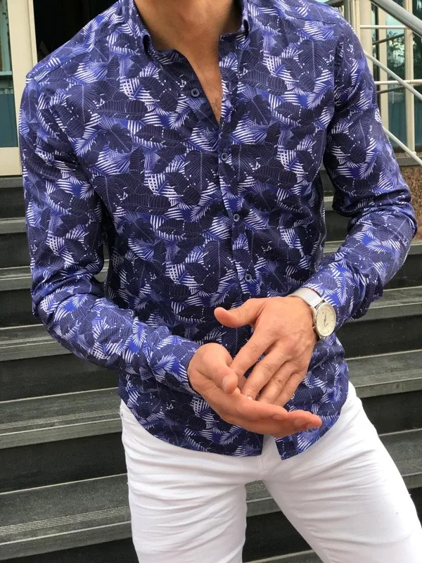 

New Stylish Men's Shirt Digital Printed Long Sleeve Shirt