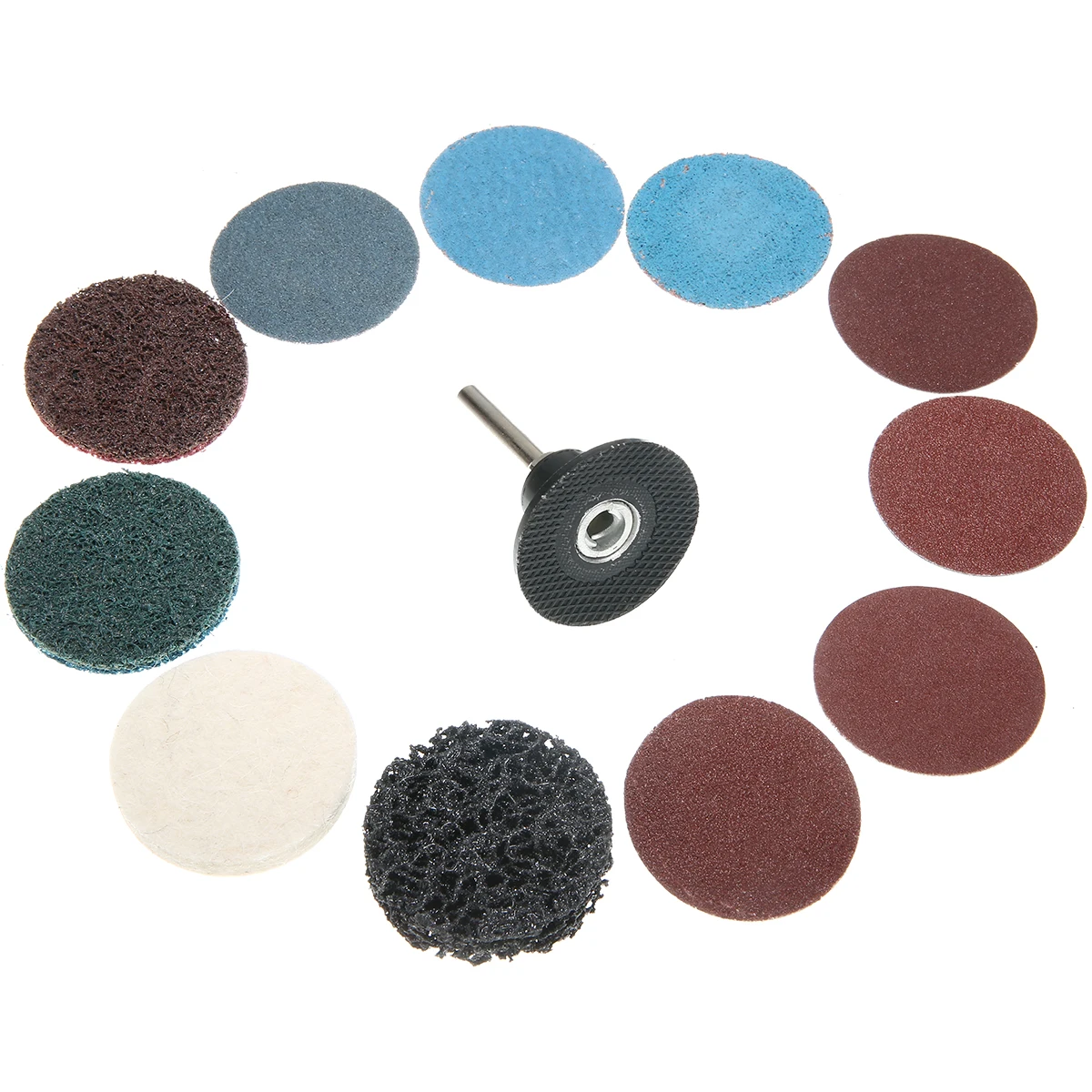 60 шт. 2 дюйма 50 мм рулонный замок поверхность шлифовальные диски Pad полировальная