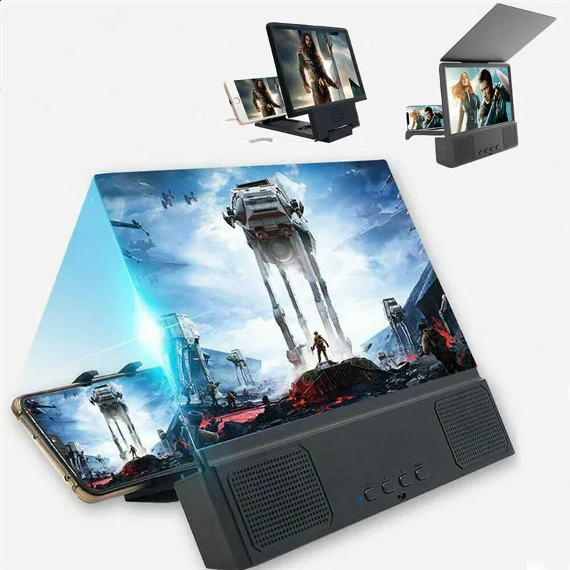 Универсальный 3D мобильный увеличитель для экрана телефона 8 12 дюймов Bluetooth